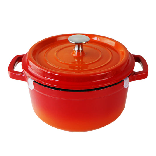 European Cast Iron Enamel Soup Pot 22cm Saucepan Soup Pot